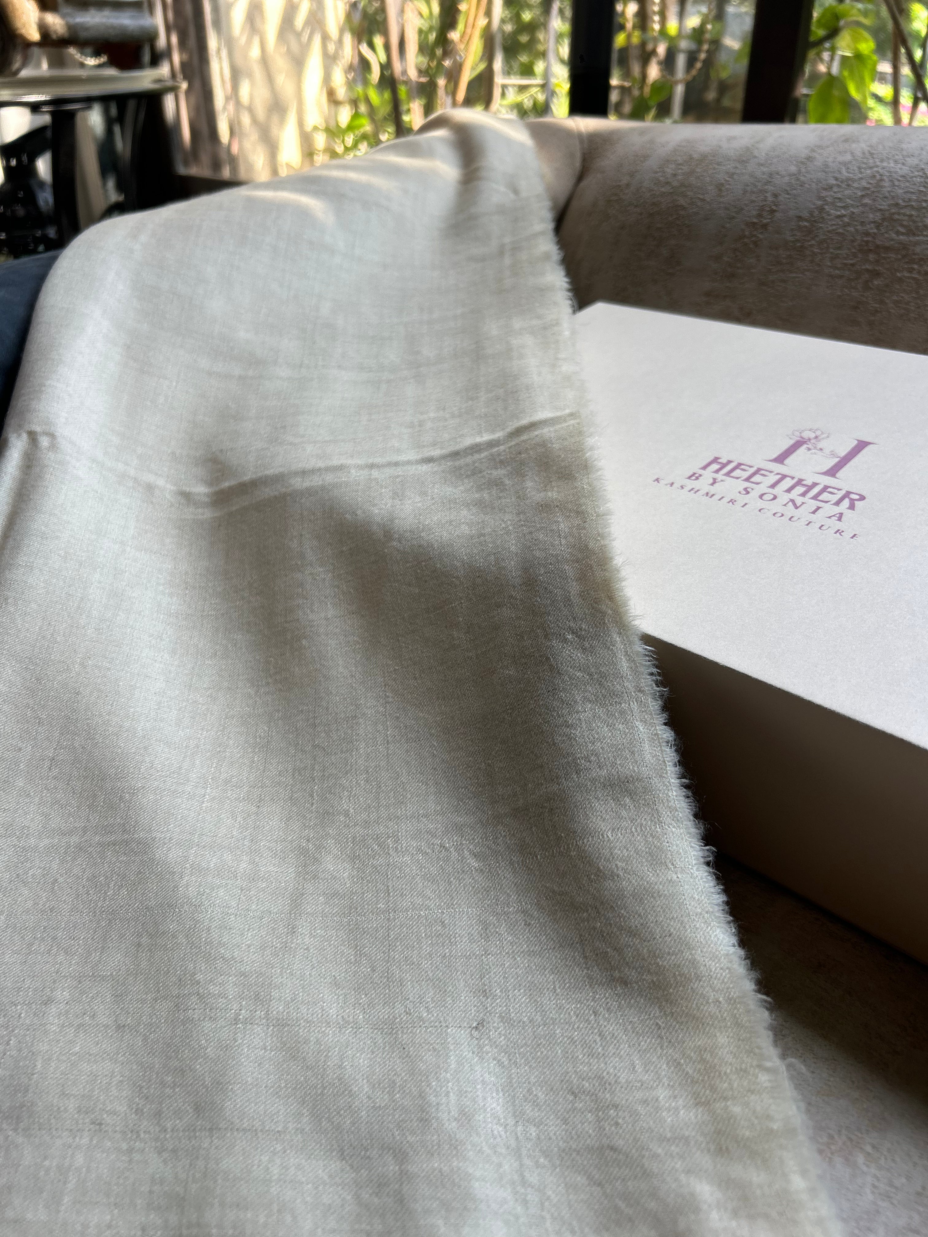 Classic Beige Pure Pashmina Shawl