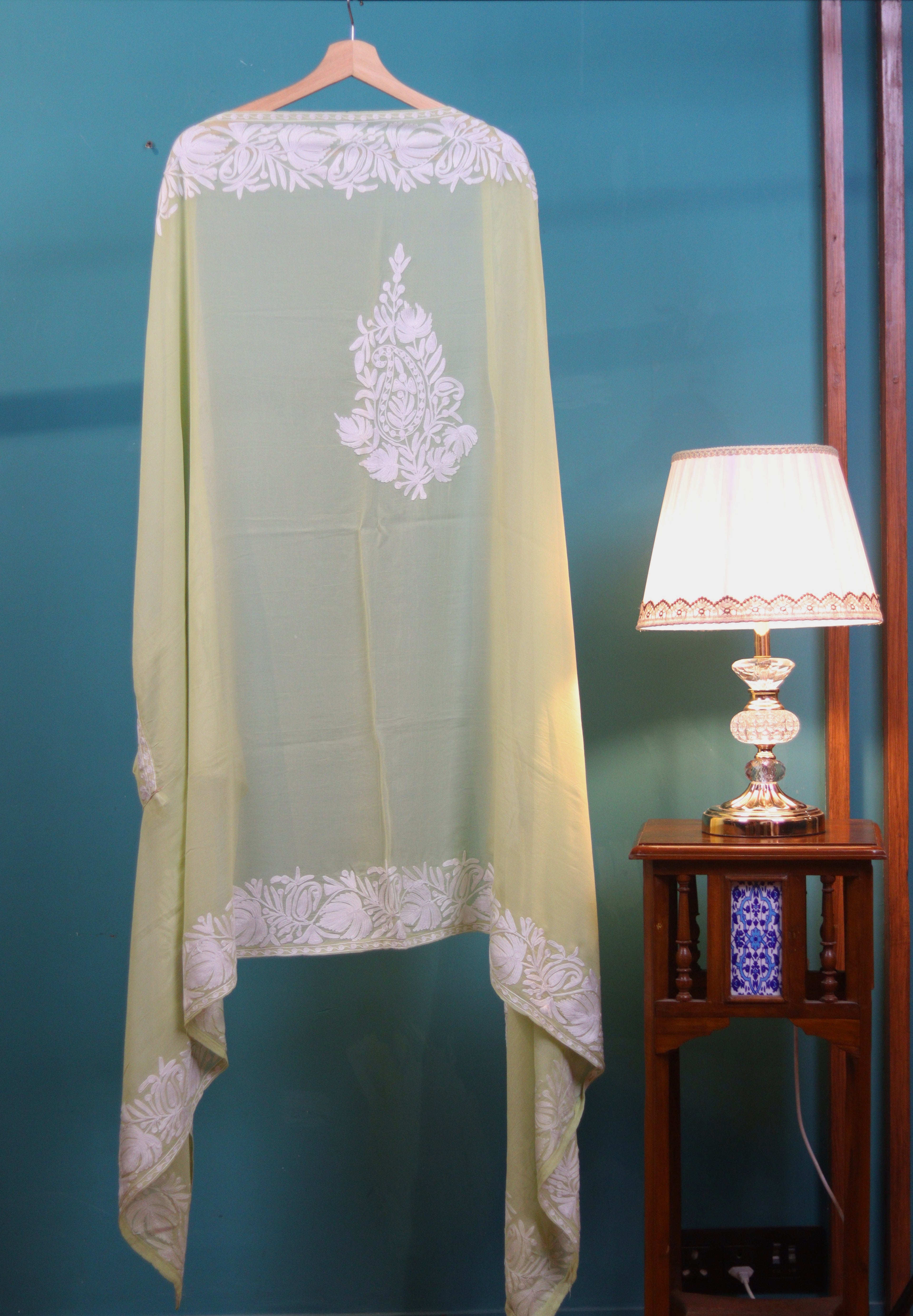 Aari Embroidered Georgette Dupatta – Lightness Draped in Art