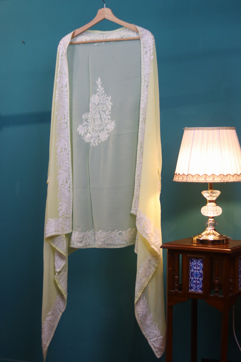 Aari Embroidered Georgette Dupatta – Lightness Draped in Art