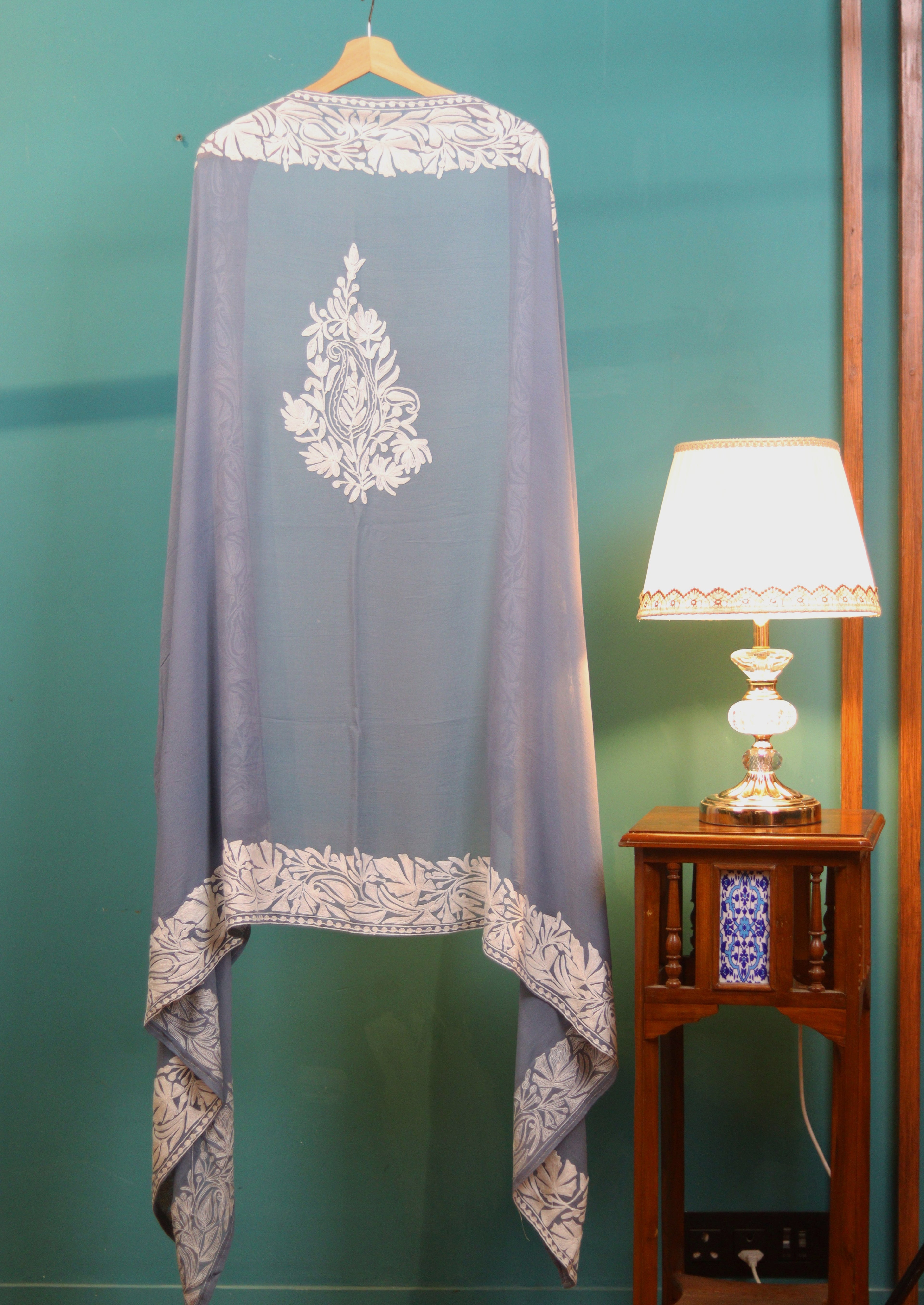 Aari Embroidered Georgette Dupatta – Lightness Draped in Art